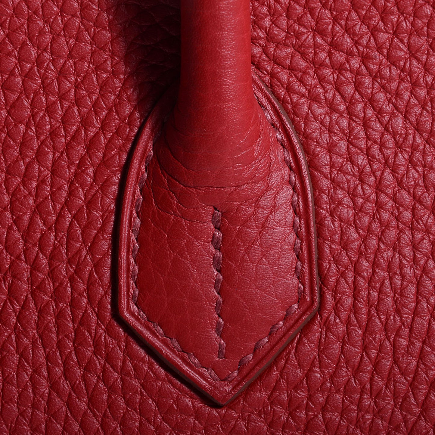 Taurillon Clemence Horseshoe Bi-Color Birkin 30 Rouge Garance and Orange