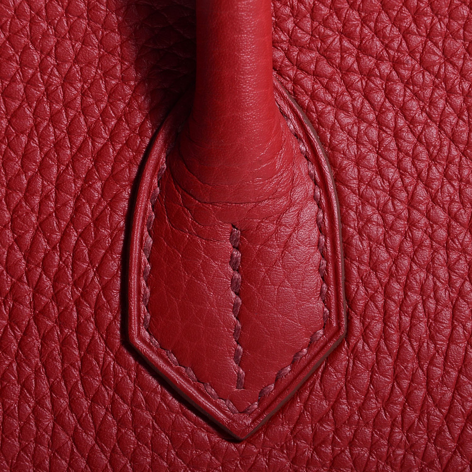 Hermes Taurillon Clemence Horseshoe Bi-Color Birkin 30 Rouge Garance and Orange 9 of 23