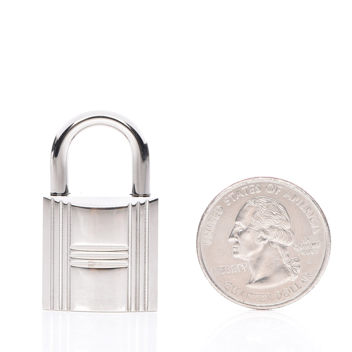 Hermes Palladium Cadena Lock and Key Set 2 of 3