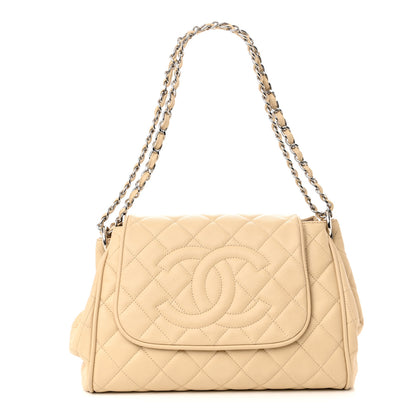 Chanel Caviar Quilted Timeless Accordion Flap Light Beige 1 of 11