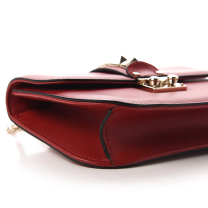 Valentino Garavani Vitello Small Glam Lock Rockstud Flap Red 6 of 9