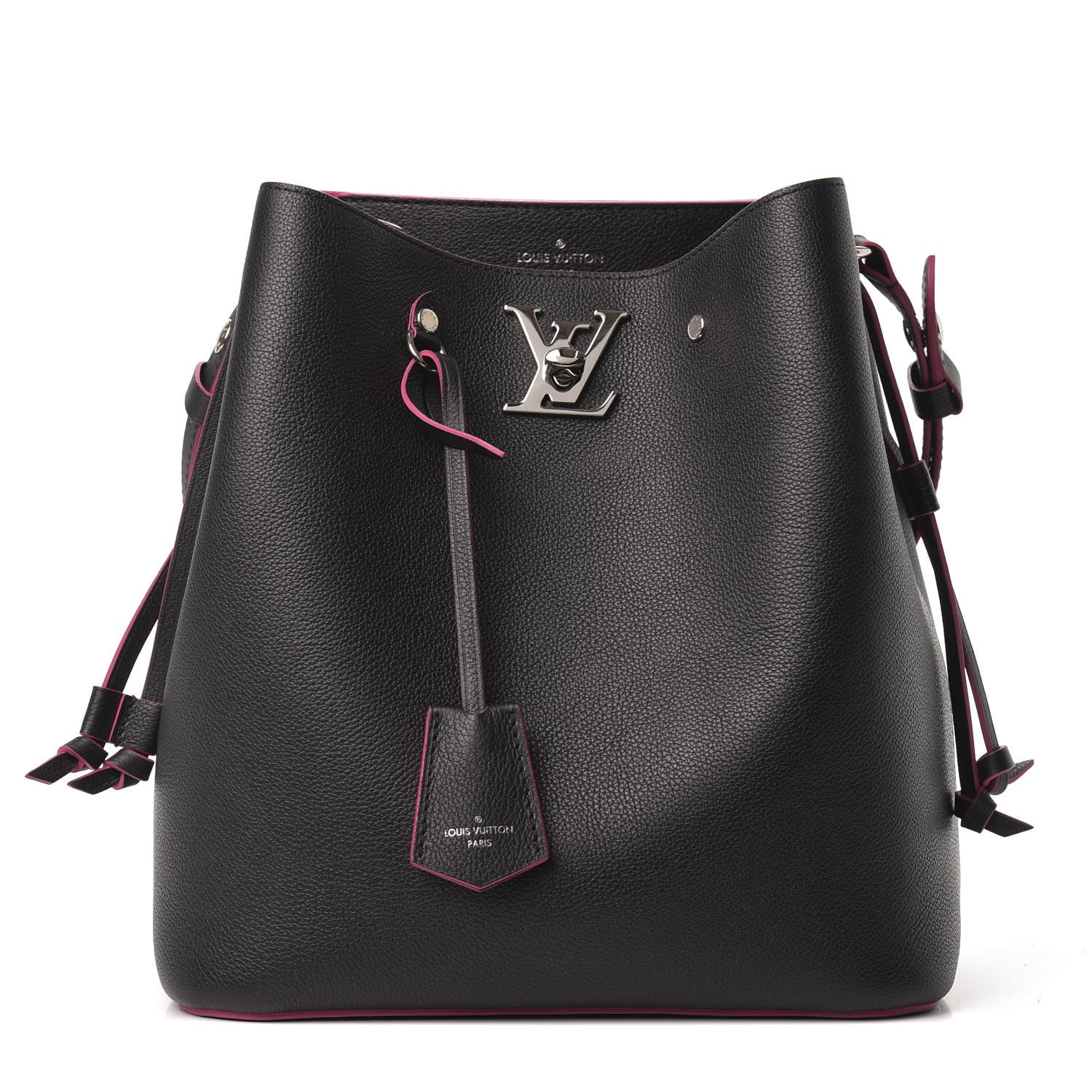 Louis Vuitton Calfskin Lockme Bucket Black 1 of 9