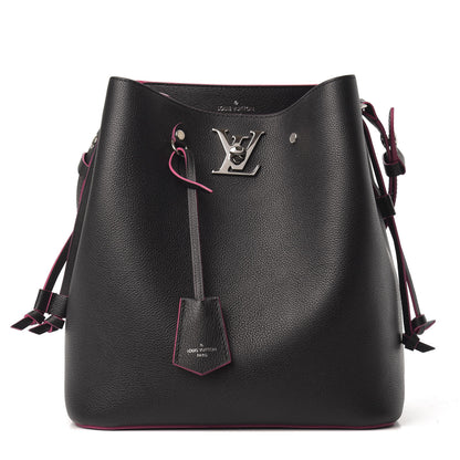 Louis Vuitton Calfskin Lockme Bucket Black 1 of 9