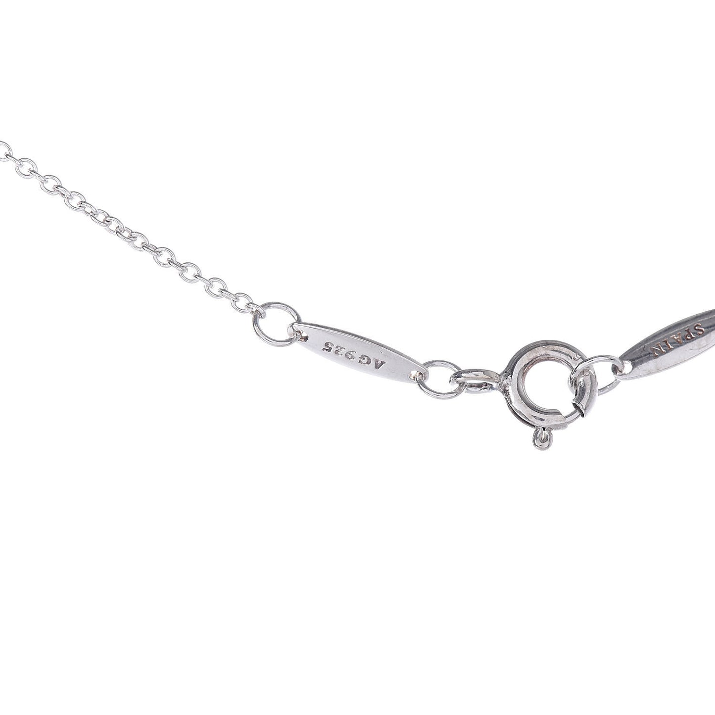 Sterling Silver Diamond .03ct Elsa Peretti Diamonds by the Yard Pendant Necklace