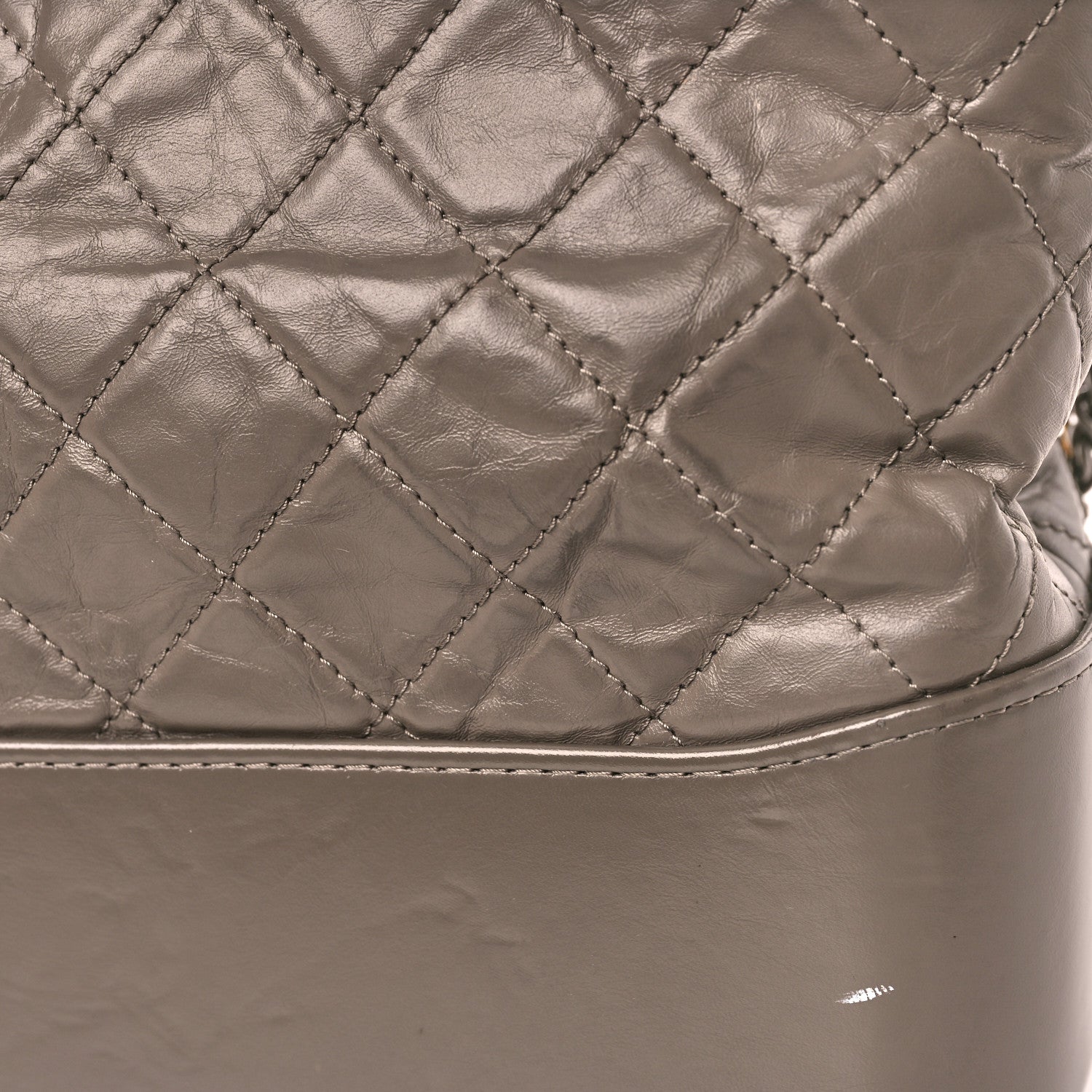 Chanel Aged Calfskin Quilted Medium Gabrielle Hobo Grey 10 of 13