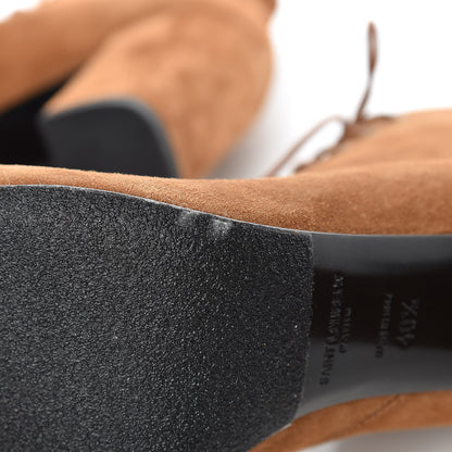 Saint Laurent Suede Otterproof Light Babies 90 Ankle Boots 40.5 Fox Brown 9 of 11