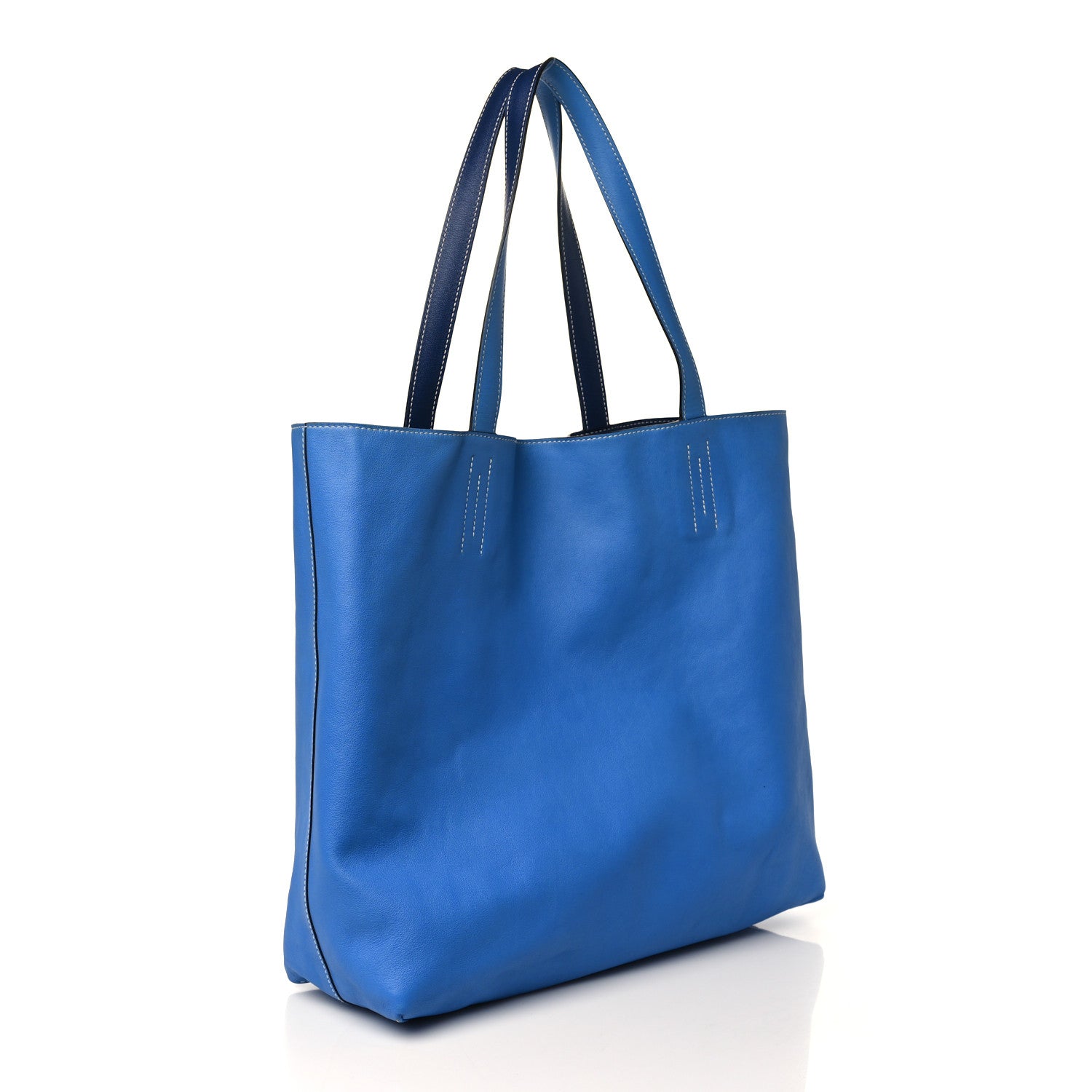 Hermes Veau Sikkim Double Sens 45 Tote Bleu Sapphire Bleu Paradis 5 of 12