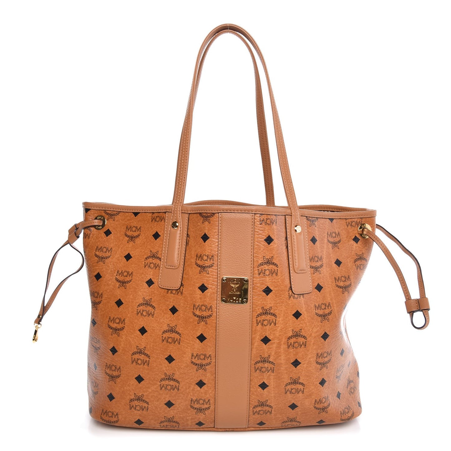 Visetos Medium Liz Reversible Shopper Tote Cognac