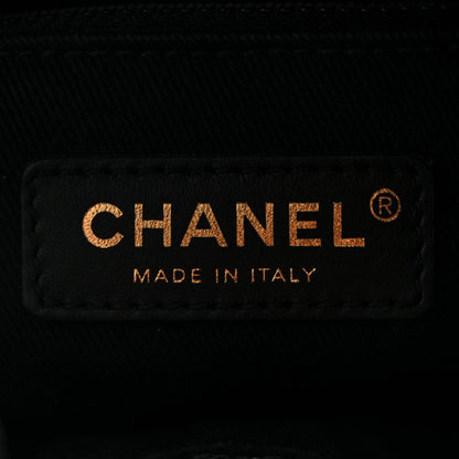 Chanel Lurex Boucle Deauville Drawstring Bag Black 6 of 10