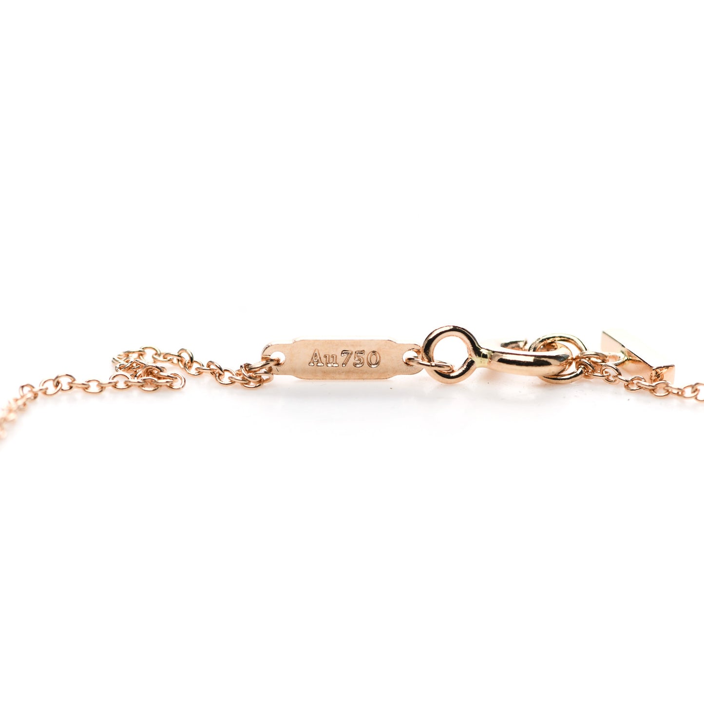 18K Rose Gold Small T Smile Pendant Necklace