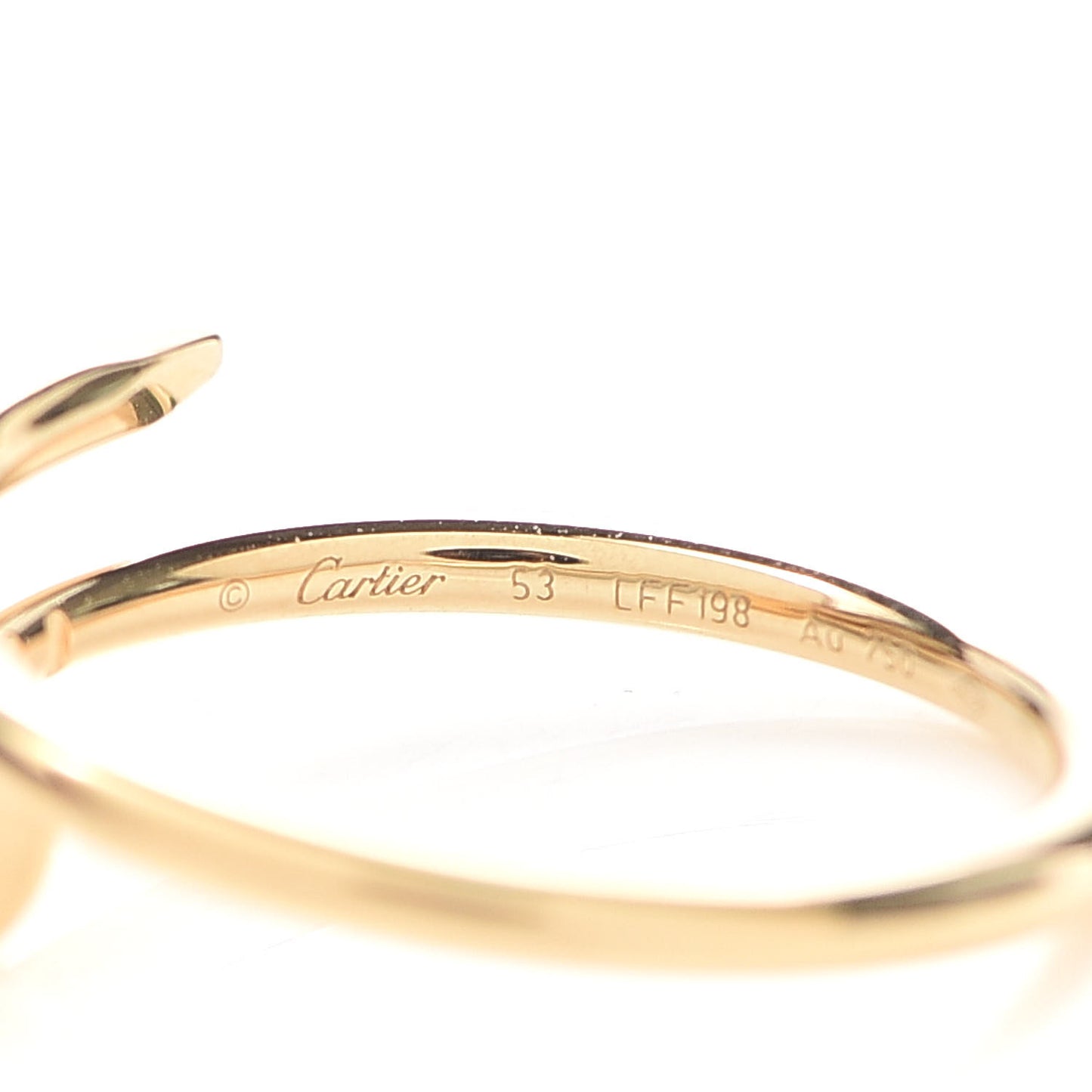 18K Yellow Gold Small Juste Un Clou Ring 53 6.25