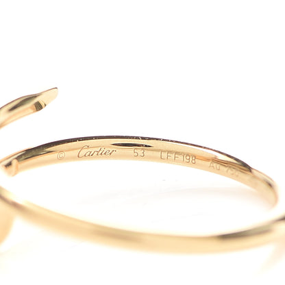 Cartier 18K Yellow Gold Small Juste Un Clou Ring 53 6.25 4 of 5