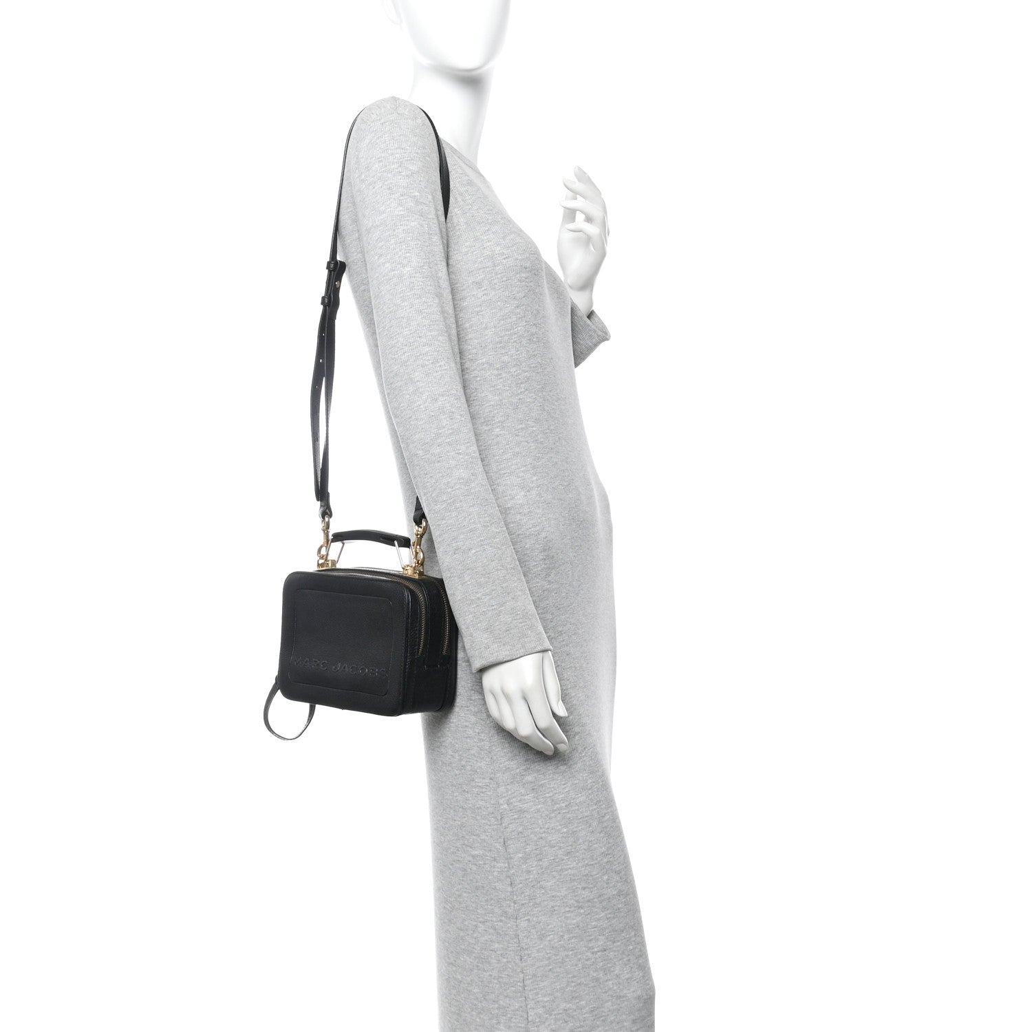 Marc Jacobs Calfskin The Box 20 Crossbody Black 1815733 – FASHIONPHILE