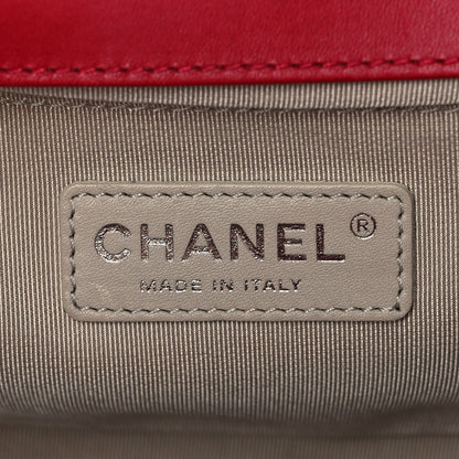 Chanel Perforated Lambskin Quilted Medium Boy Flap Red 5 of 10