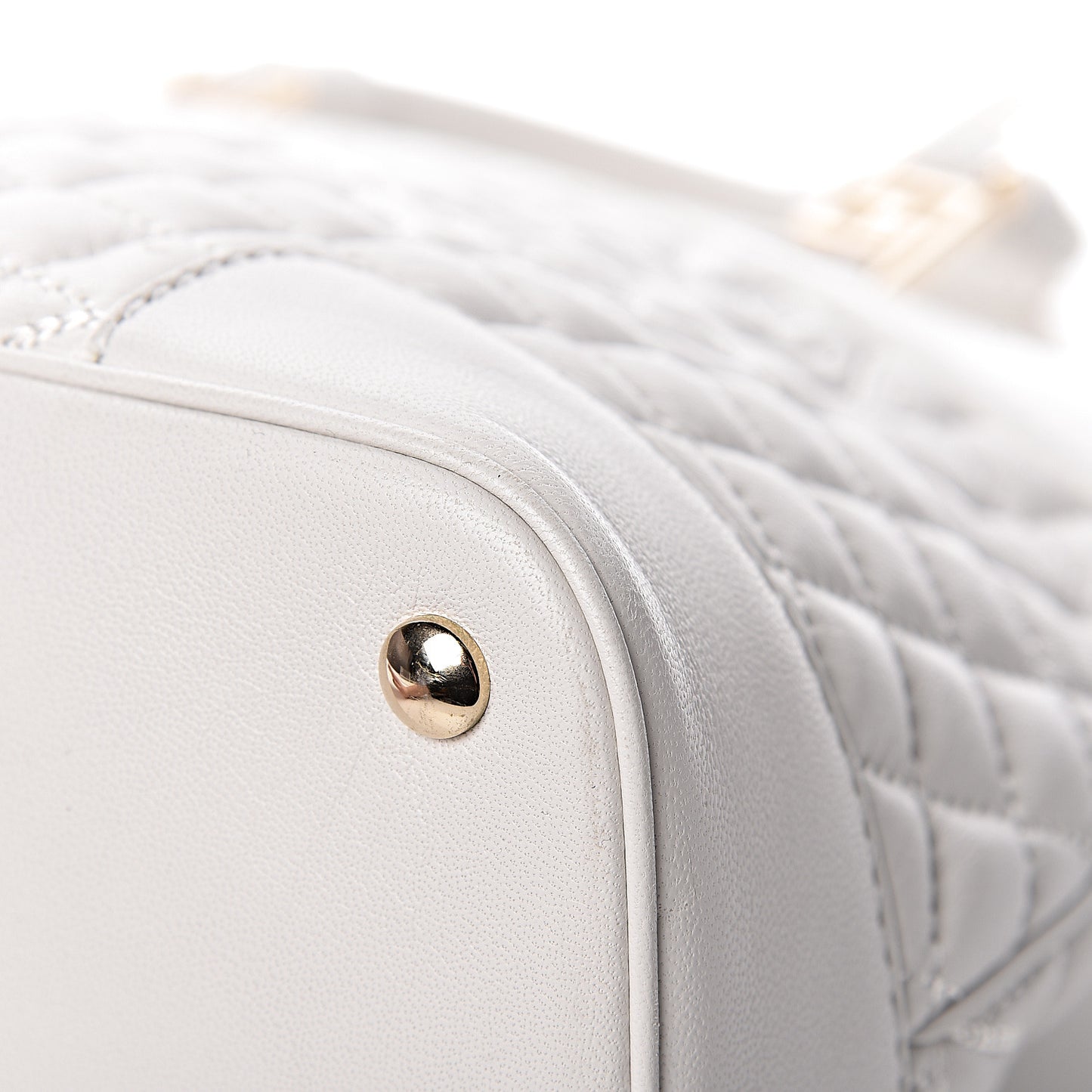 Barocco Quilted Nappa Altea Vanitas Lady Athena White