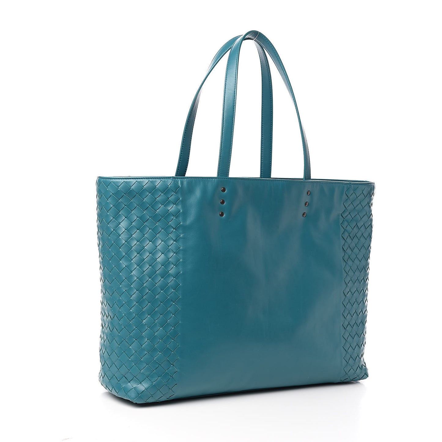 Nappa Intrecciato Tote Bag Teal