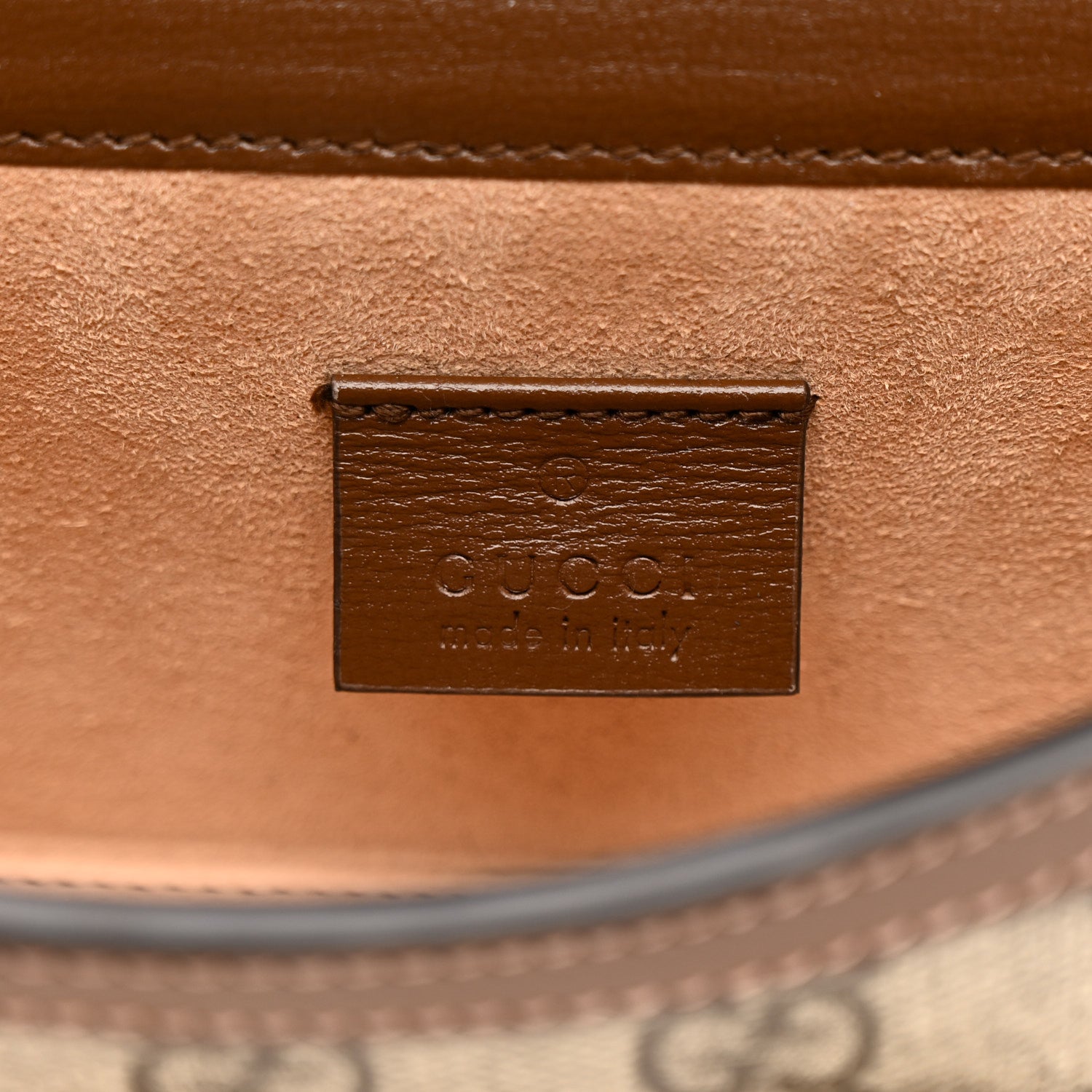 Gucci GG Supreme Monogram Mini Horsebit 1955 Shoulder Bag Beige Brown Sugar 6 of 12