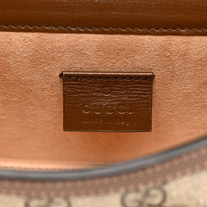 Gucci GG Supreme Monogram Mini Horsebit 1955 Shoulder Bag Beige Brown Sugar 6 of 12