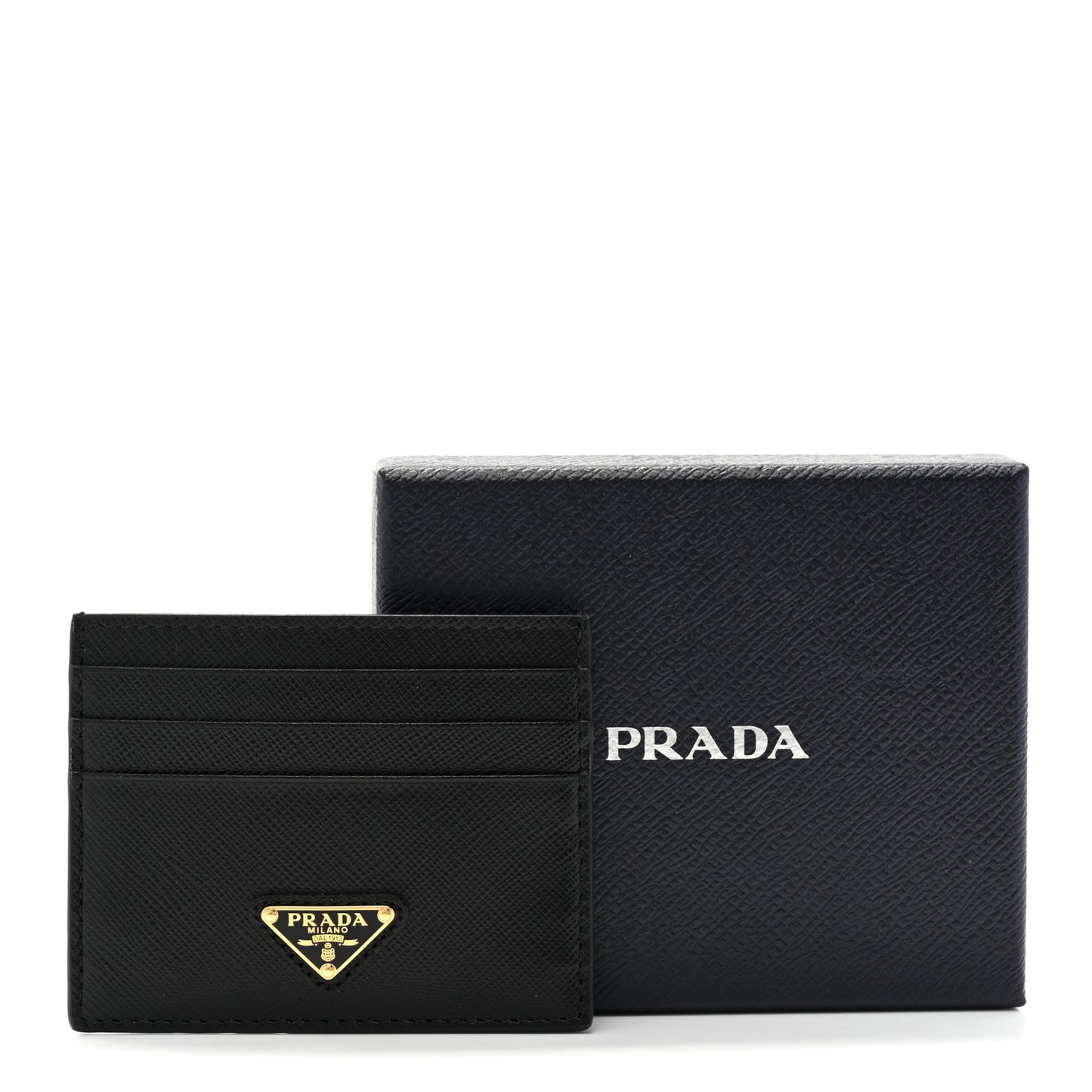 Saffiano Triangle Card Case Black