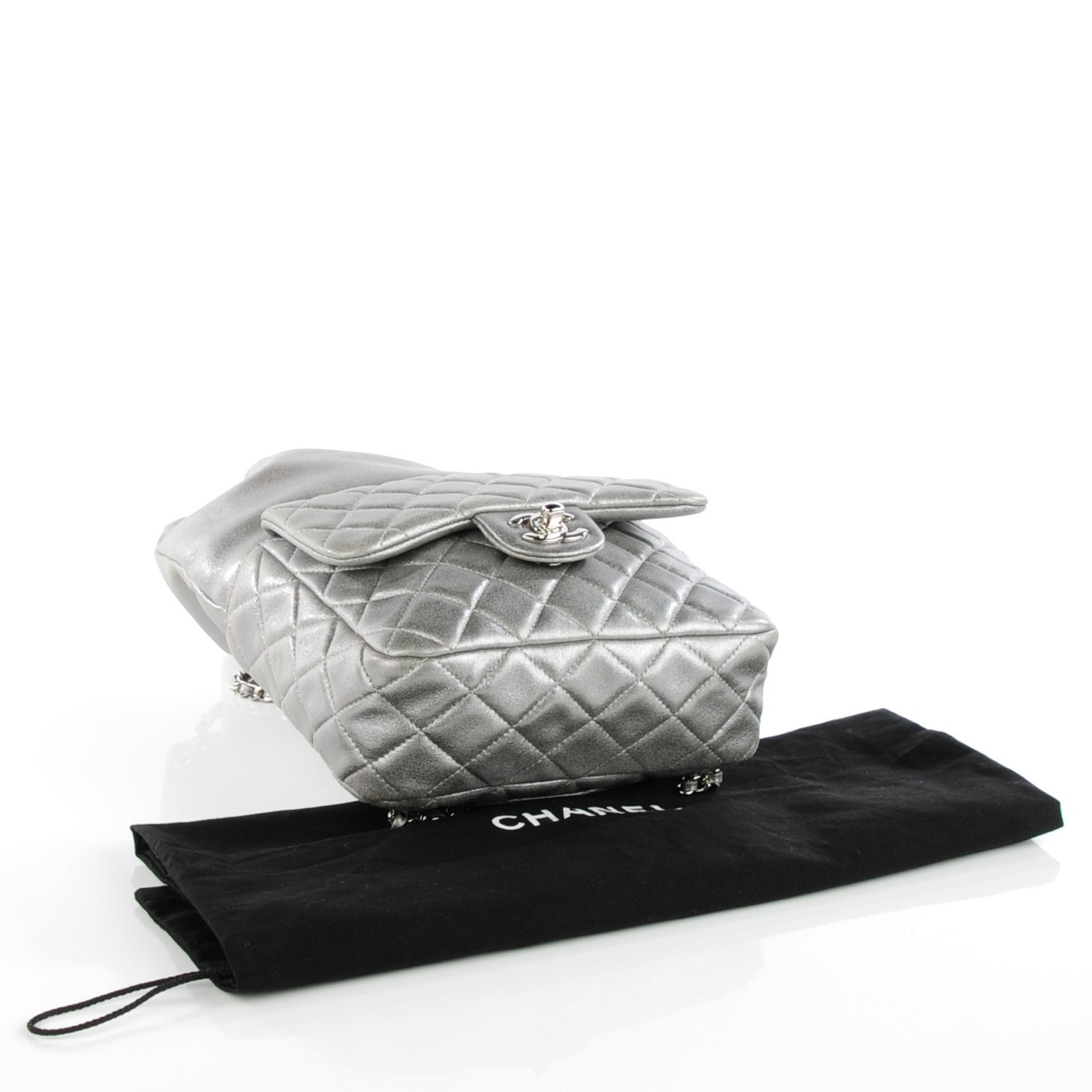 Chanel Metallic Lambskin Quilted Small In Seoul Backpack Silver 4 of 8