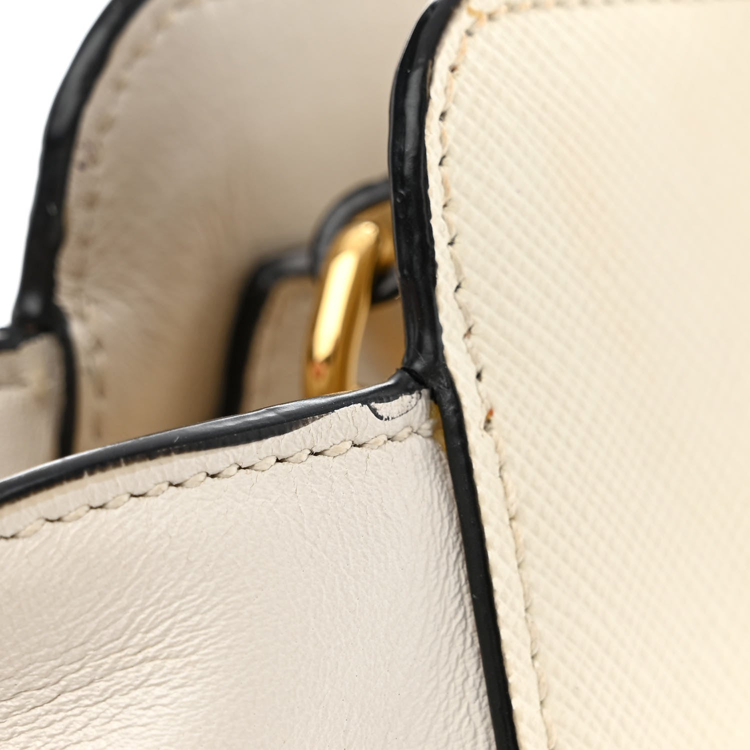 Prada Saffiano Soft Calfskin Front Pocket Zippered Tote White 20 of 20