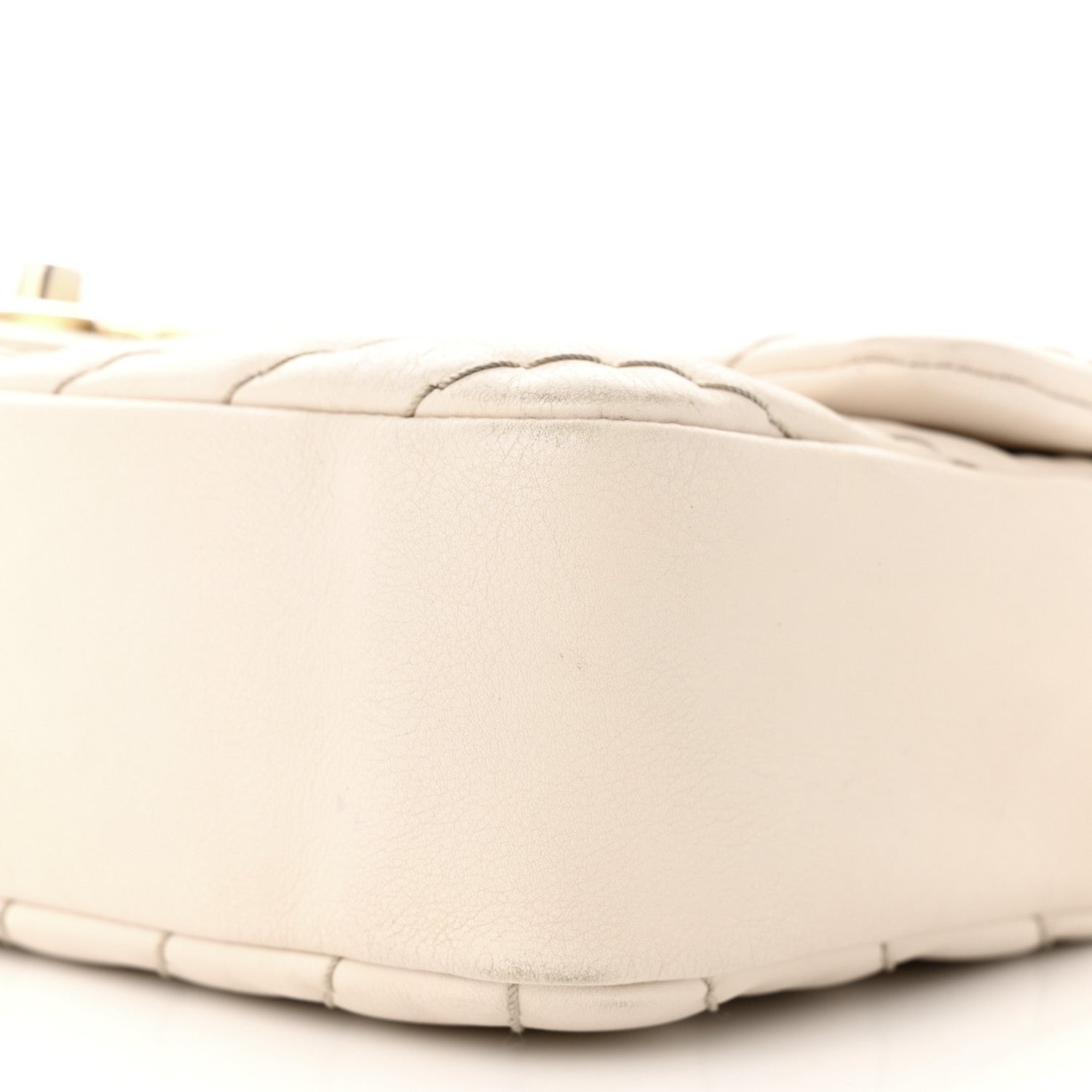 Chanel Calfskin Chevron Quilted Medium Surpique Flap Ivory 10 of 12