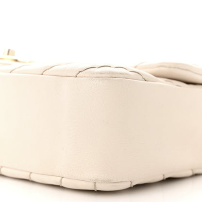 Chanel Calfskin Chevron Quilted Medium Surpique Flap Ivory 10 of 12
