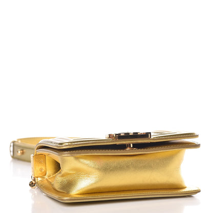 Chanel Metallic Patent Calfskin Quilted Mini Boy Flap Gold 4 of 10