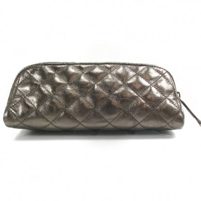 Burberry Leather Quilted Cosmetic Case Bronze 2 of 11