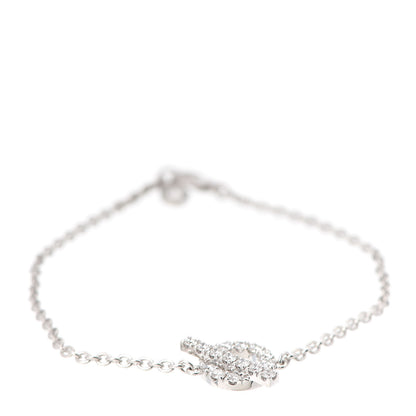 Hermes 18K White Gold Diamond Finesse Bracelet SH 1 of 5