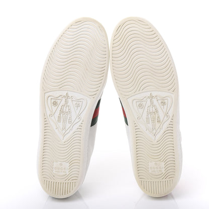 Gucci Calfskin Web Heart Embroidered Womens Ace Sneakers 40 White 6 of 11