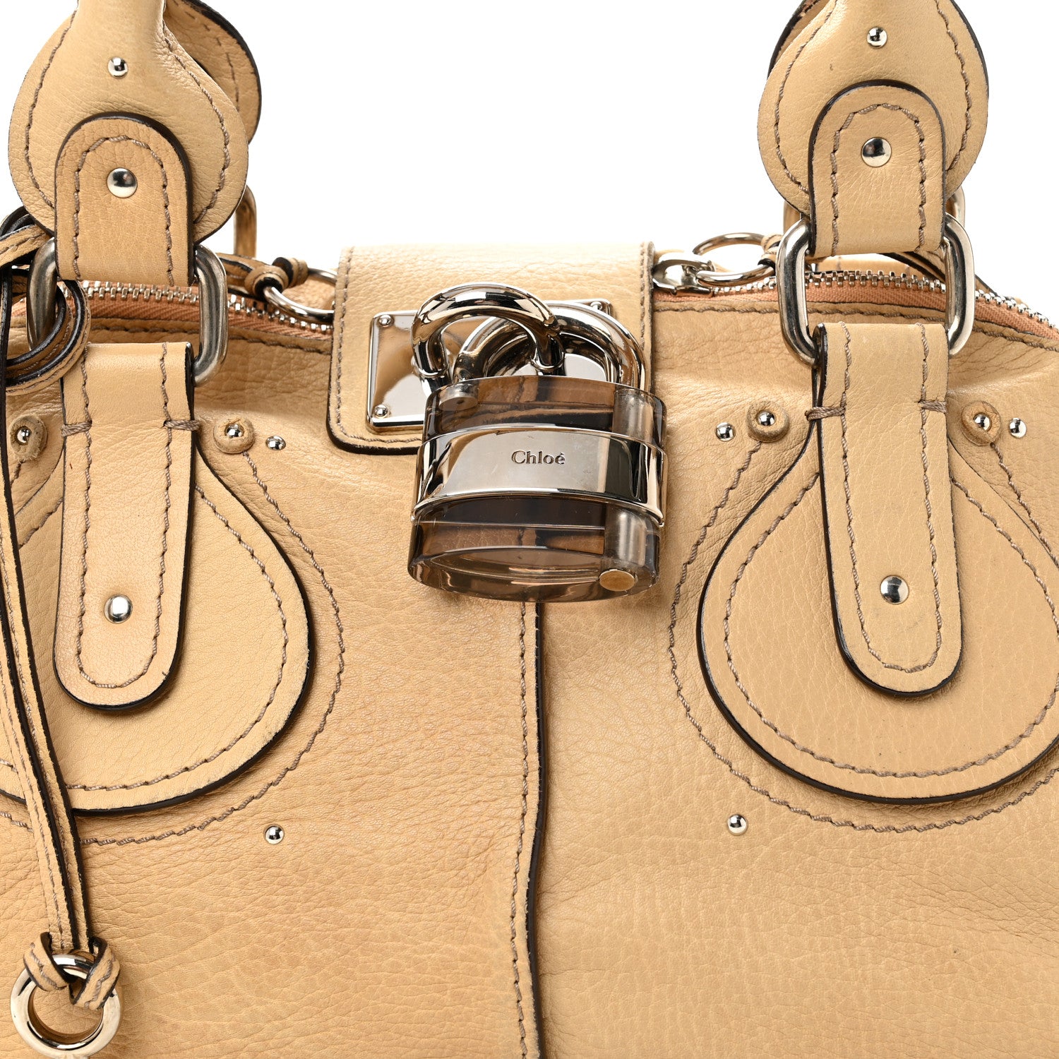 Chloe Calfskin Medium Paddington Satchel Taupe 7 of 16