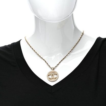 Chanel Pearl CC Round Pendant Necklace 2 of 5