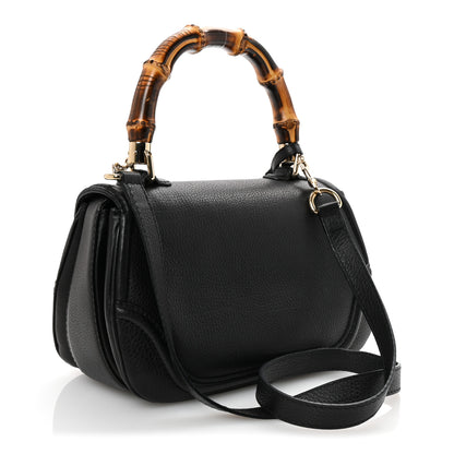 Gucci Cellarius Calfskin Medium New Bamboo Top Handle Bag Black 3 of 10