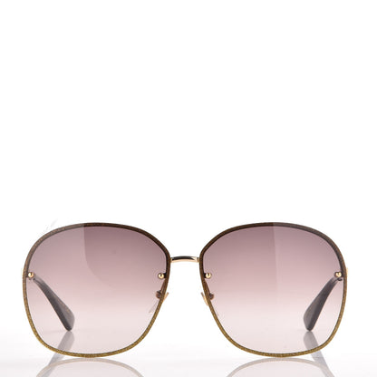Gucci Square Frame Sunglasses GG0228S Gold 2 of 7