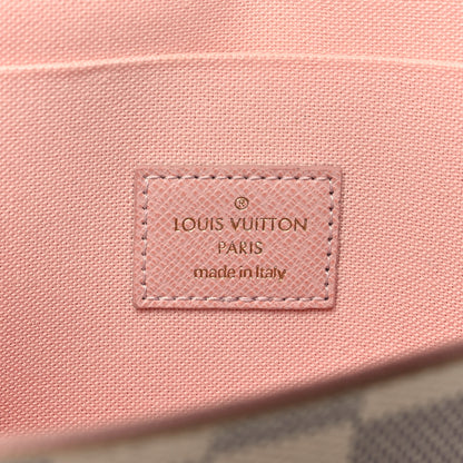 Louis Vuitton Damier Azur Pochette Felicie Chain Wallet Rose Ballerine 7 of 10