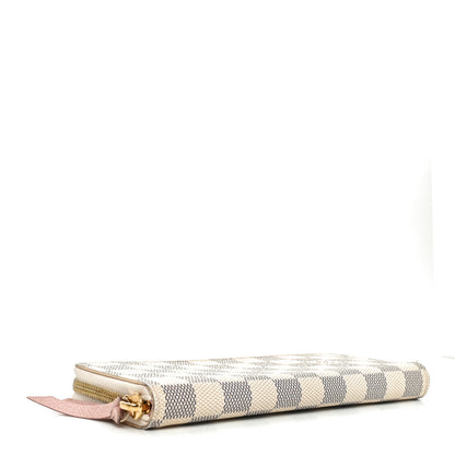 Louis Vuitton Damier Azur Clemence Wallet Rose Ballerine 4 of 6