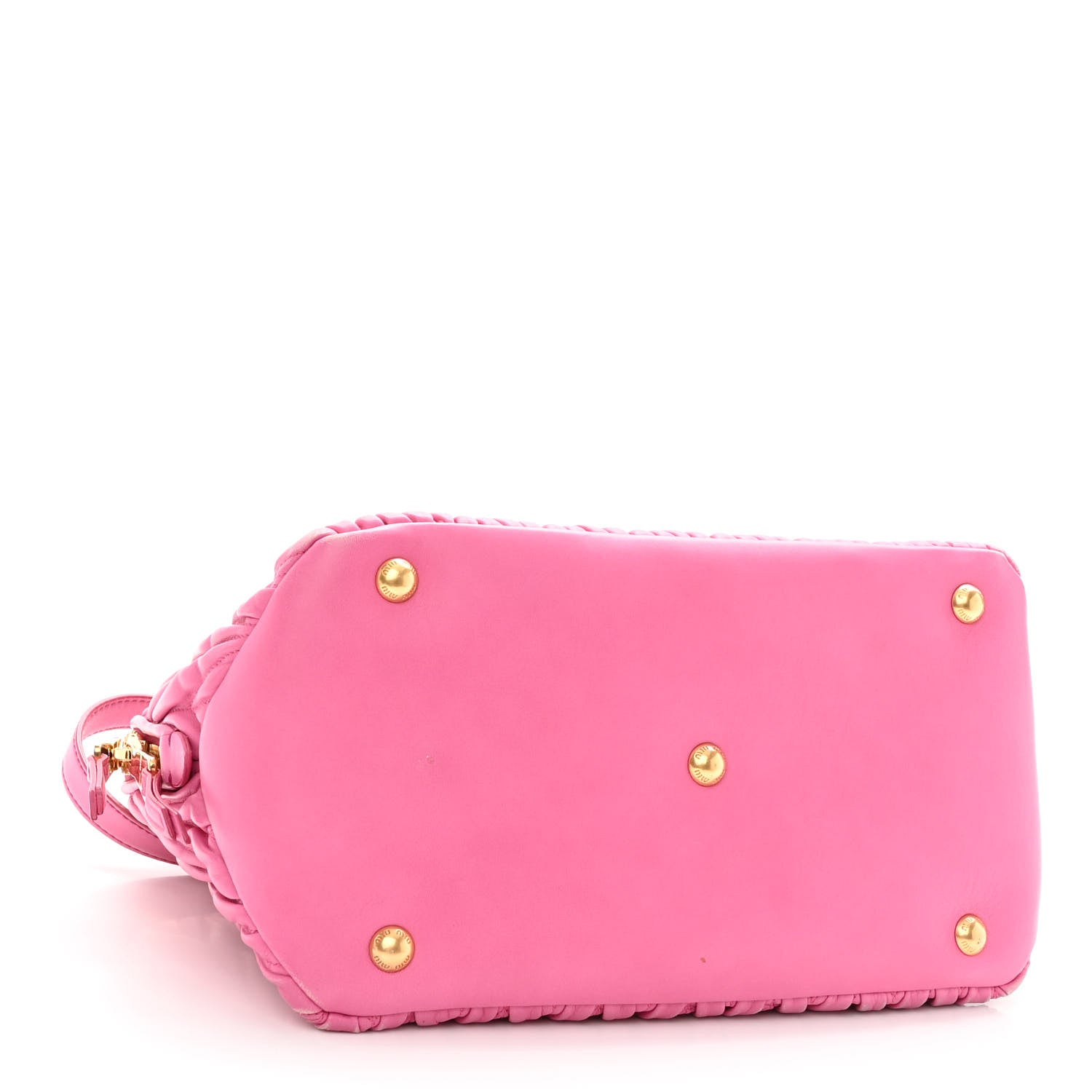 Miu Miu Nappa Matelasse Lux Mini Crossbody Tote Peonia 4 of 15