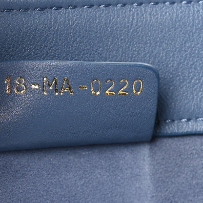 Christian Dior Calfskin Embossed Large Book Tote Blue 7 of 9