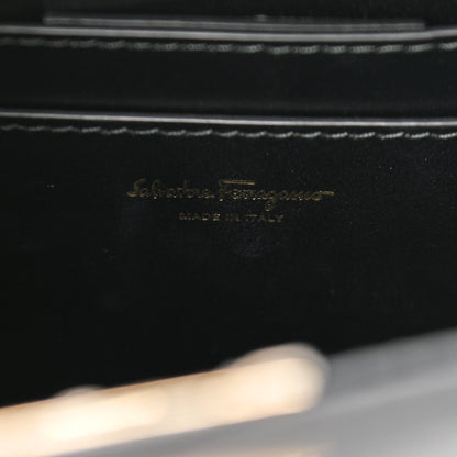 Salvatore Ferragamo Calfskin Small The Studio Box Bag Black 6 of 14