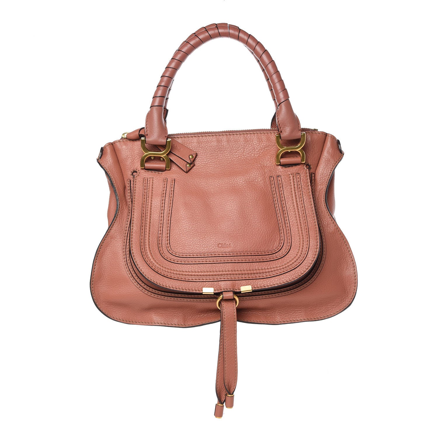 Chloe Calfskin Medium Marcie Satchel Coral 1 of 12