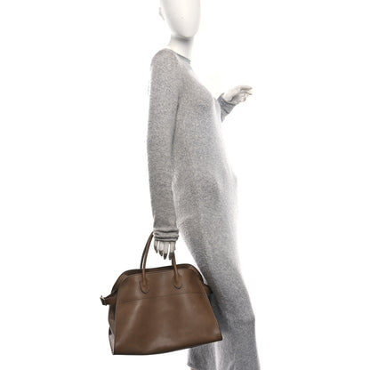 The Row Polished Saddle Calfskin Soft Margaux 15 Mouse Grey 2 of 15