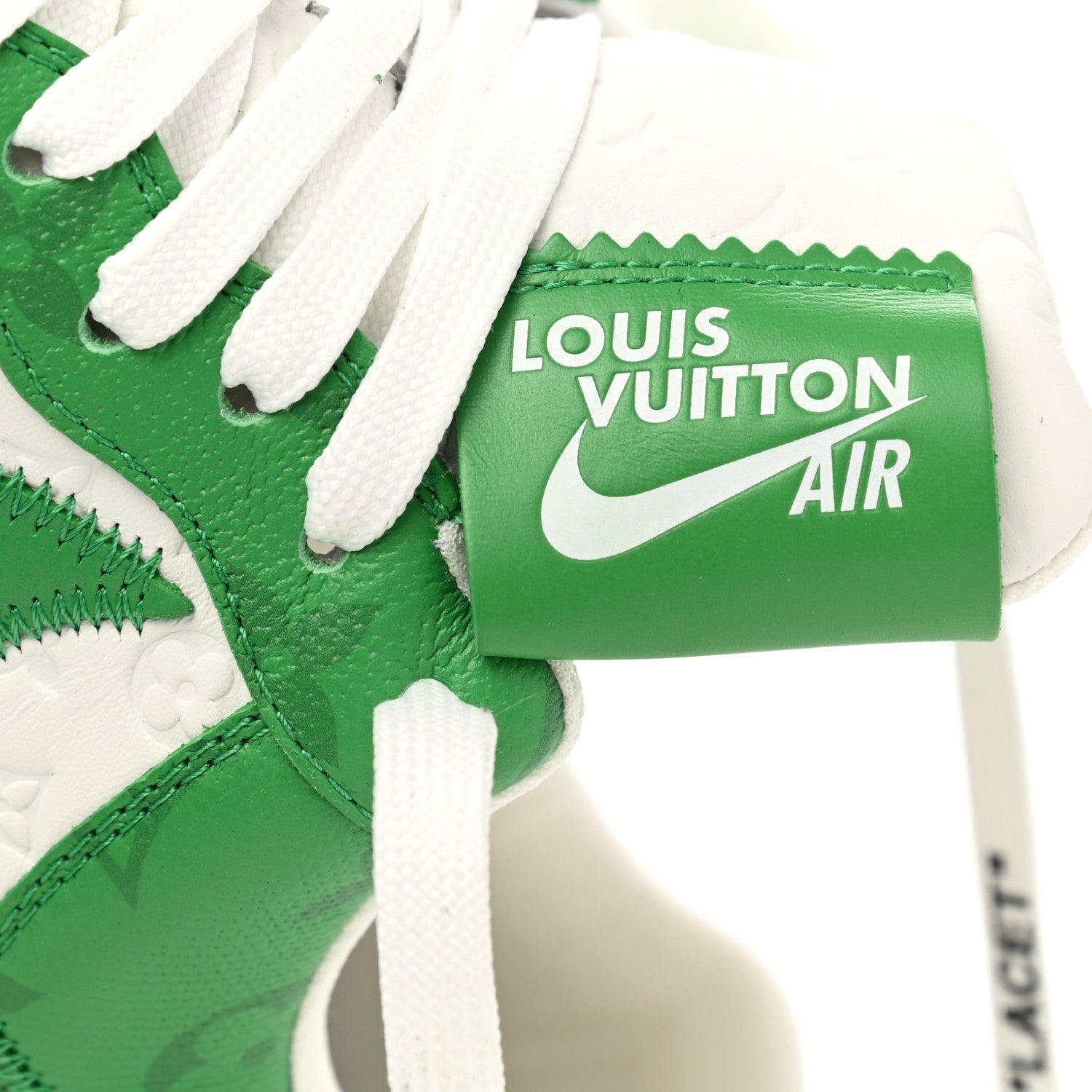 Louis Vuitton X NIKE AIR FORCE 1 Calfskin Monogram Mens Low Top Sneakers 9 Green 10 of 12