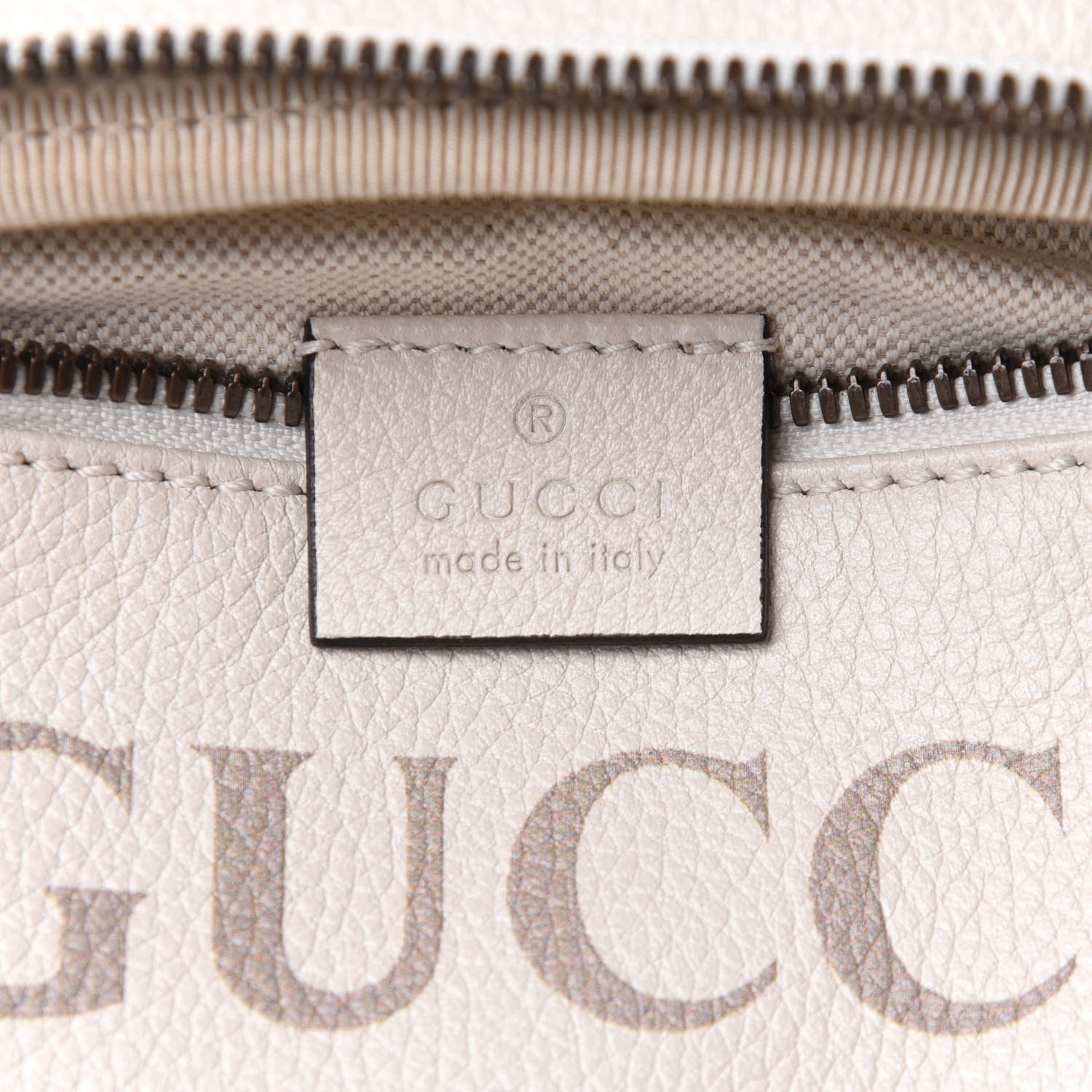 Gucci Grained Calfskin Small Logo Belt Bag White 6 of 11