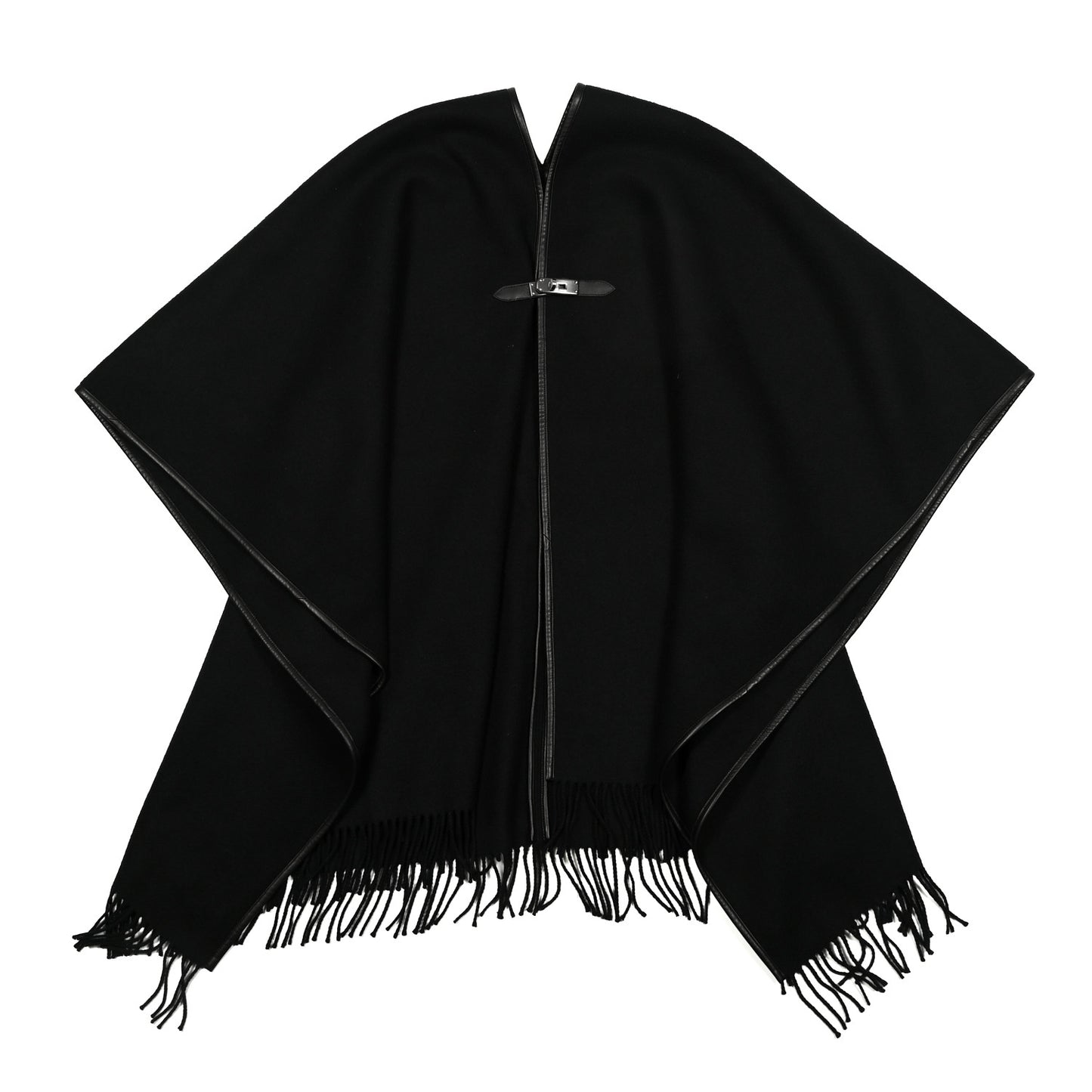 Cashmere Lambskin Kelly Poncho Black