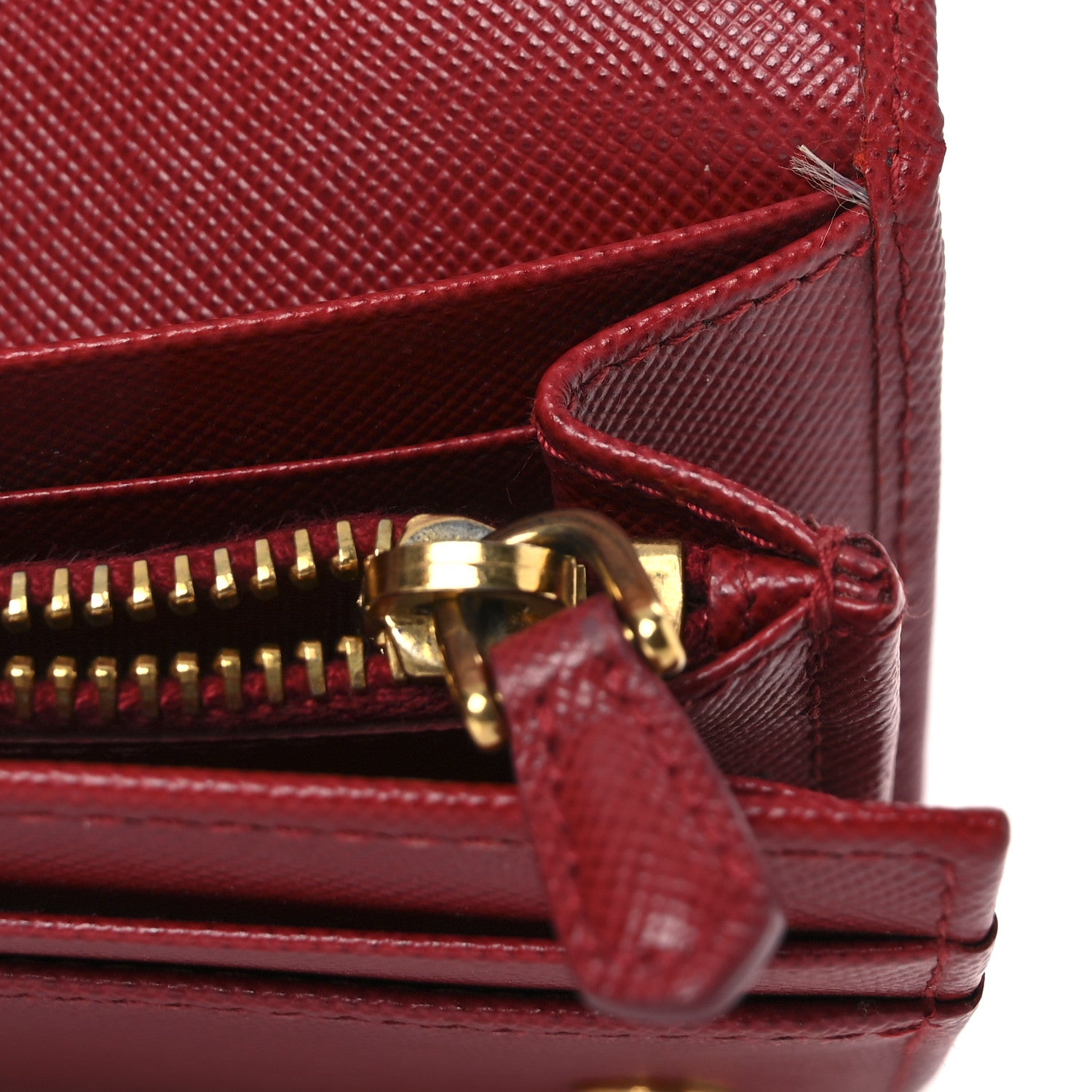 Prada Saffiano Metal Continental Flap Wallet Fuoco 8 of 9
