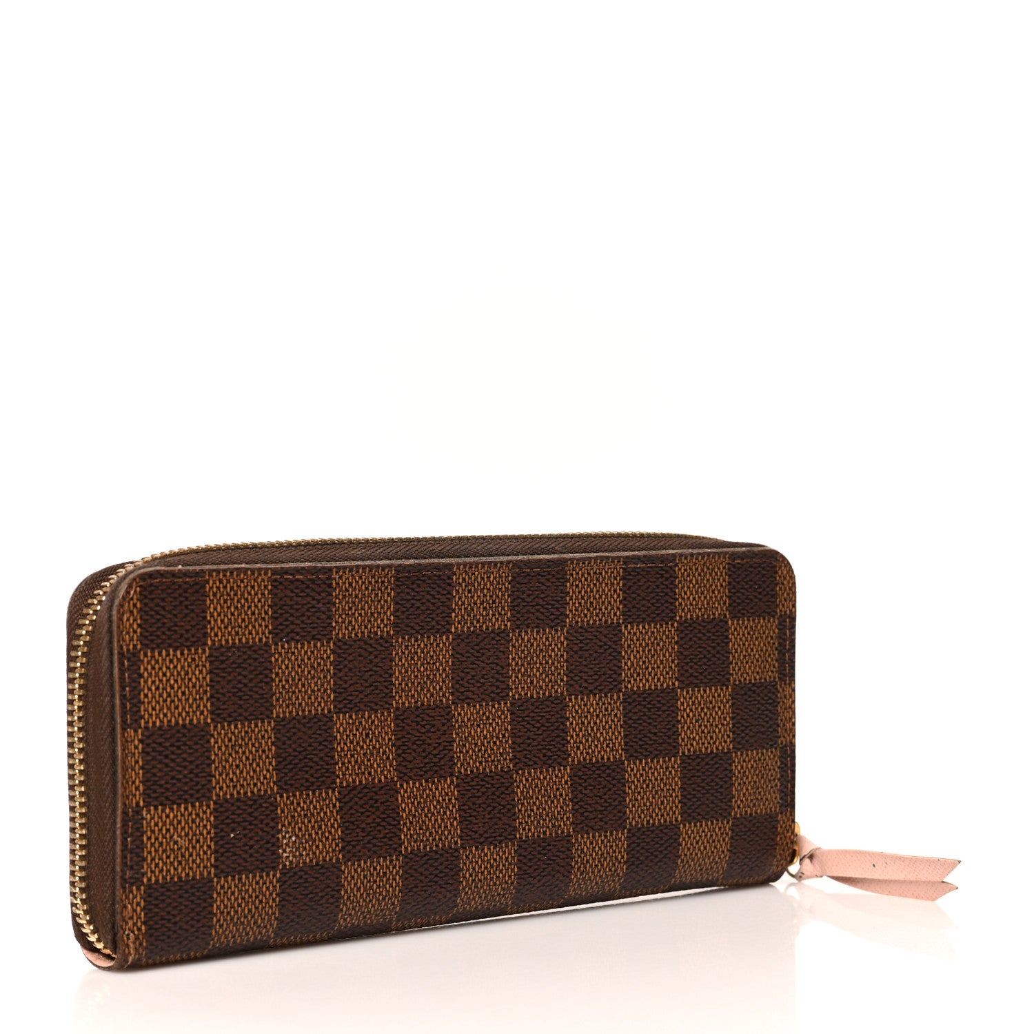 Louis Vuitton Damier Ebene Clemence Wallet Rose Ballerine 3 of 11
