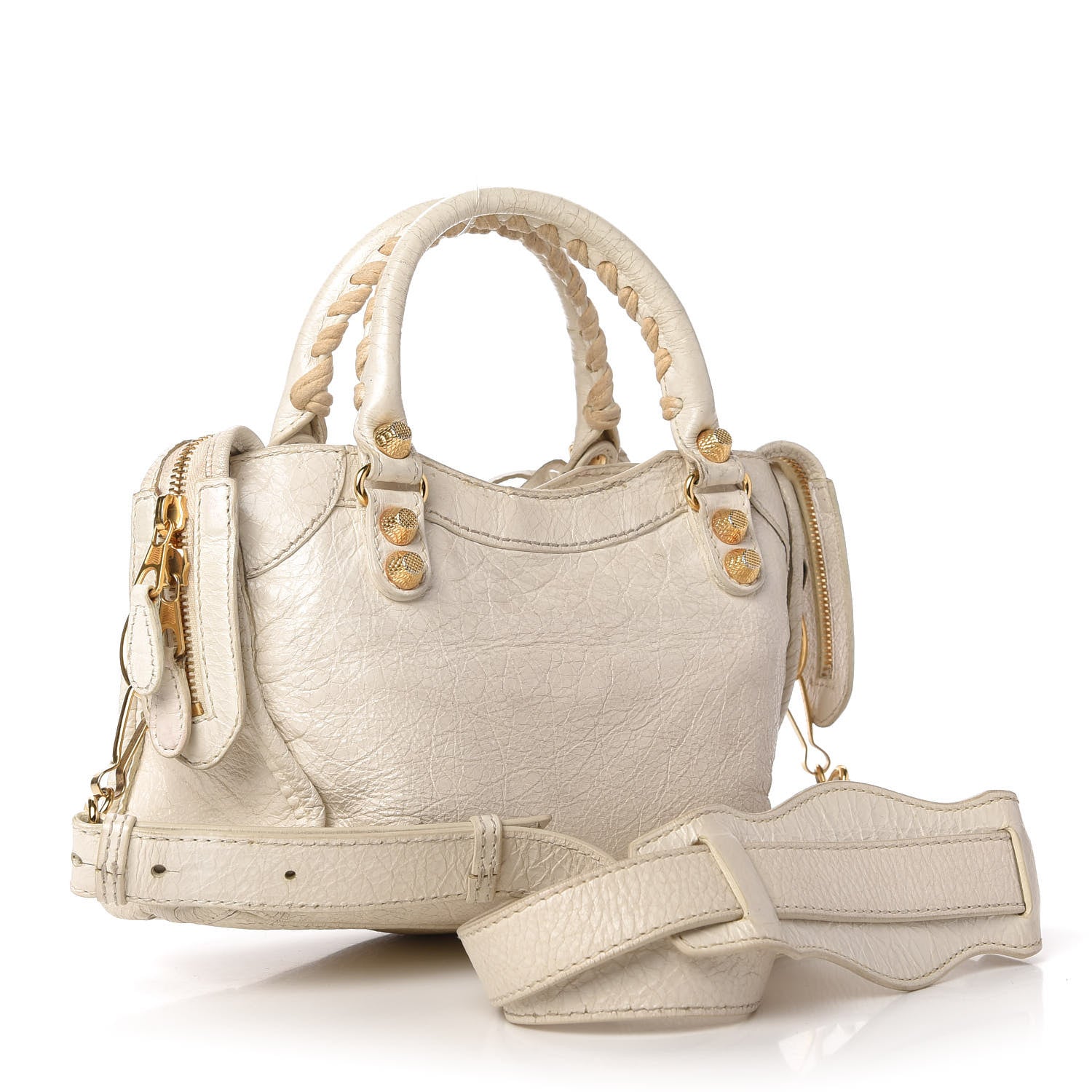 Balenciaga Agneau Giant 12 Gold Hardware Mini City Ivory 3 of 14