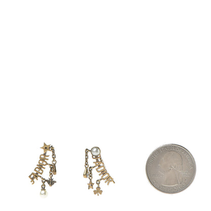Christian Dior Metal Pearl J'Adior Earrings Aged Gold 2 of 4