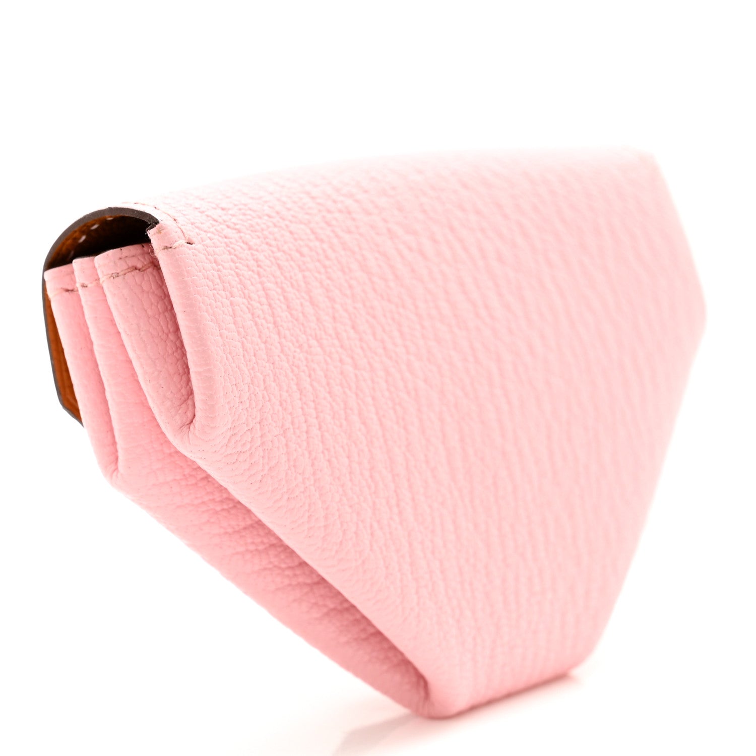 Hermes Chevre Mysore Verso Le 24 Coin Purse Rose Sakura Sesame 3 of 8